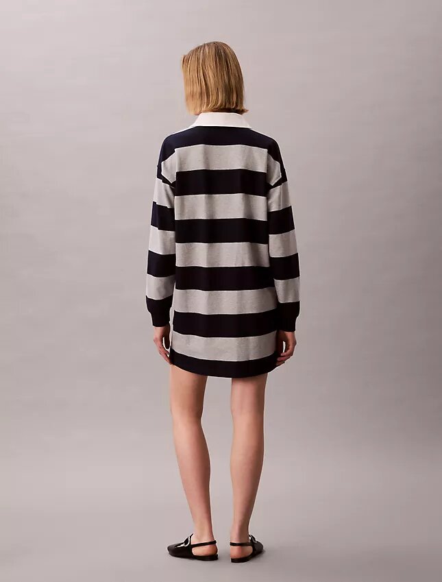 Mini abito polo a righe varsity Mini abito polo a righe varsity
