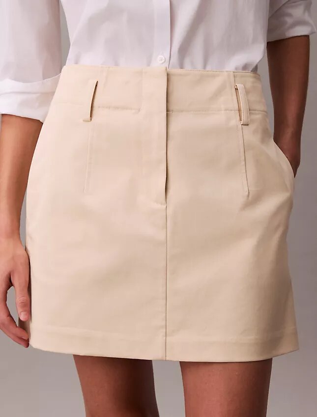 Mini gonna in cotone chino Mini gonna in cotone chino