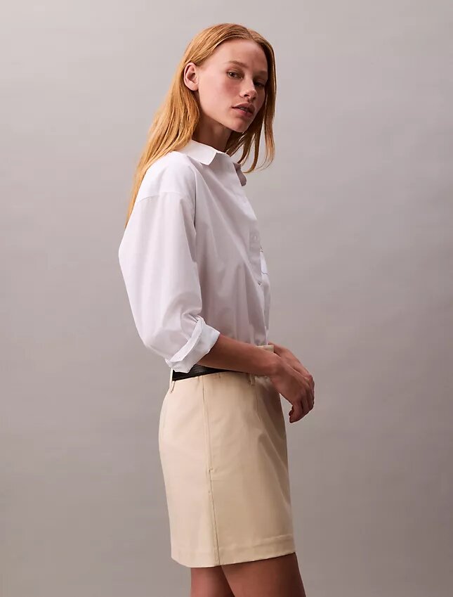 Mini gonna in cotone chino Mini gonna in cotone chino