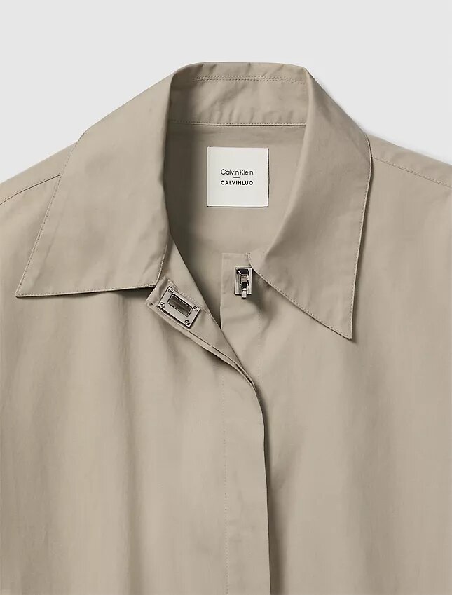 Miniabito a camicia in popeline Miniabito a camicia in popeline
