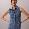 Miniabito con cuciture in Denim Miniabito con cuciture in Denim
