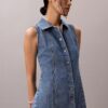 Miniabito con cuciture in Denim Miniabito con cuciture in Denim