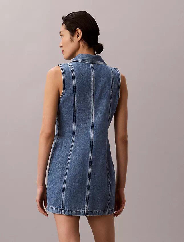 Miniabito con cuciture in Denim Miniabito con cuciture in Denim