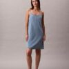 Miniabito in denim con spalline