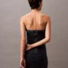 Miniabito in denim senza spalline