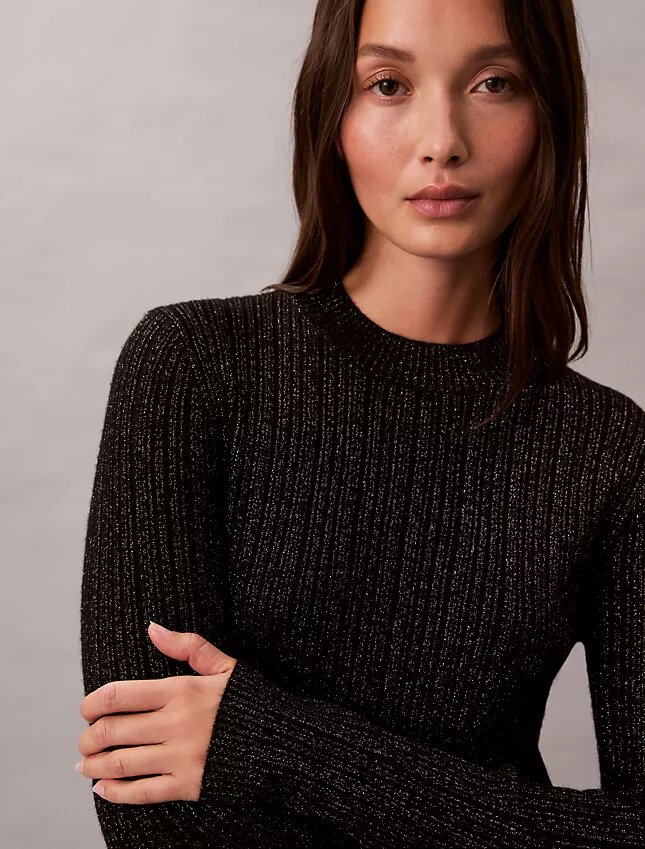 Miniabito in maglia mista lana merino e lurex Miniabito in maglia mista lana merino e lurex