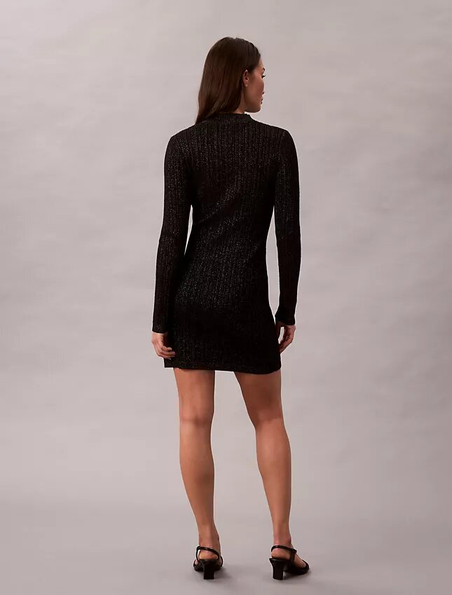 Miniabito in maglia mista lana merino e lurex Miniabito in maglia mista lana merino e lurex