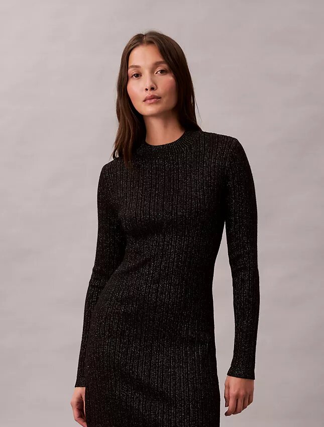 Miniabito in maglia mista lana merino e lurex Miniabito in maglia mista lana merino e lurex