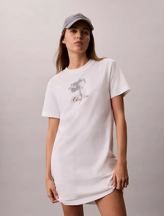 Miniabito T-shirt con stampa floreale Miniabito T-shirt con stampa floreale
