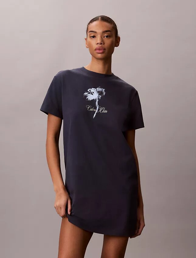 Miniabito T-shirt con stampa floreale Miniabito T-shirt con stampa floreale