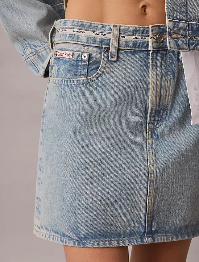 Minigonna in Denim con logo Minigonna in Denim con logo