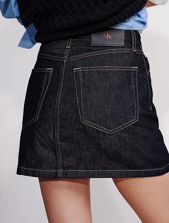 Minigonna in Denim con vita asimmetrica Minigonna in Denim con vita asimmetrica