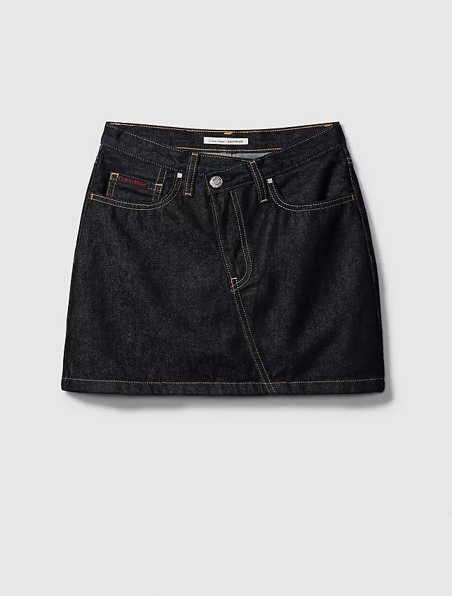 Minigonna in Denim con vita asimmetrica Minigonna in Denim con vita asimmetrica