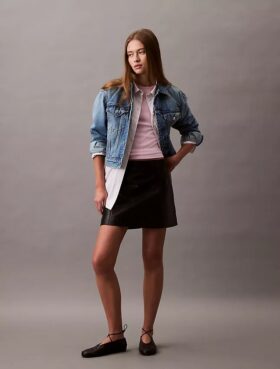 Minigonna in pelle