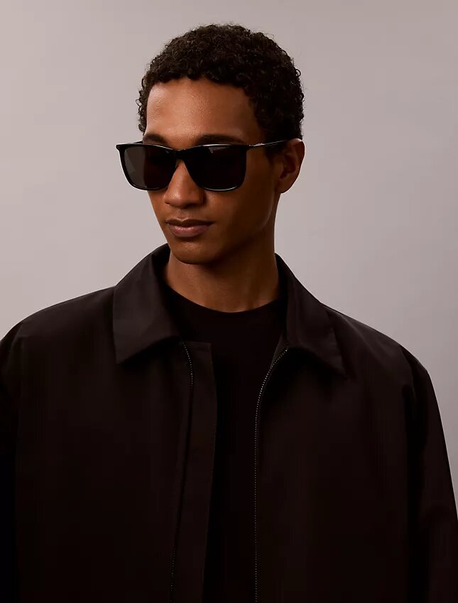 Occhiali da sole rettangolari moderni in acetato modificato Occhiali da sole rettangolari moderni in acetato modificato