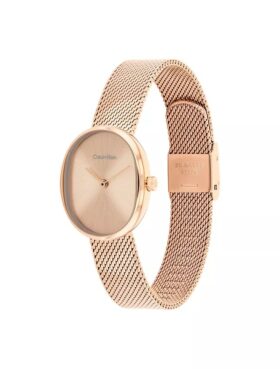 Orologio con bracciale a maglia rotonda