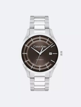 Orologio con bracciale automatico a maglie a H