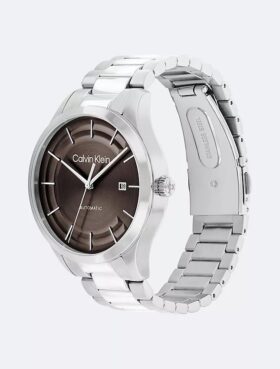 Orologio con bracciale automatico a maglie a H