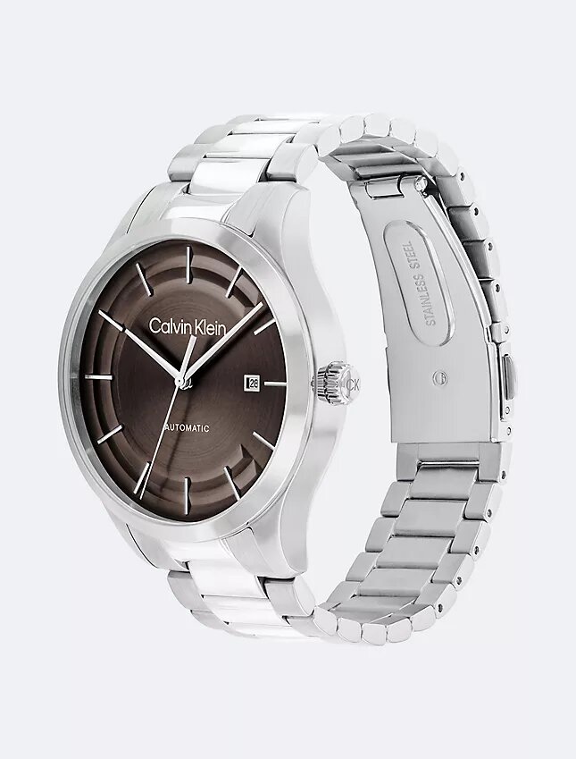 Orologio con bracciale automatico a maglie a H Orologio con bracciale automatico a maglie a H
