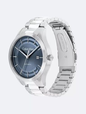 Orologio con bracciale automatico a maglie a H