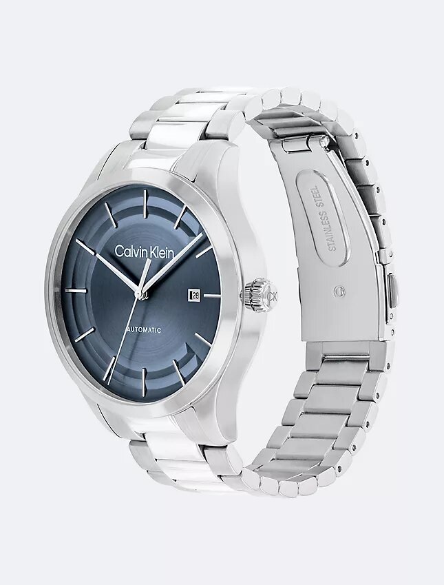Orologio con bracciale automatico a maglie a H Orologio con bracciale automatico a maglie a H