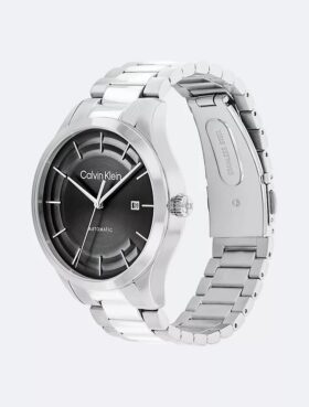 Orologio con bracciale automatico a maglie a H