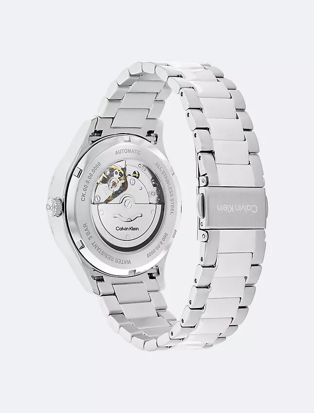 Orologio con bracciale automatico a maglie a H Orologio con bracciale automatico a maglie a H
