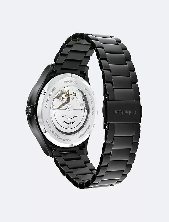 Orologio con bracciale automatico a maglie a H Orologio con bracciale automatico a maglie a H