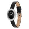 Orologio con lunetta sagomata, quadrante ovale e cinturino in pelle