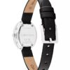 Orologio con lunetta sagomata, quadrante ovale e cinturino in pelle