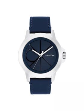 Orologio con quadrante Emblem e cinturino in pelle