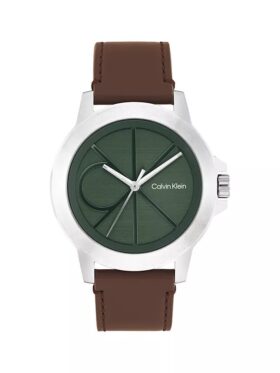 Orologio con quadrante Emblem e cinturino in pelle
