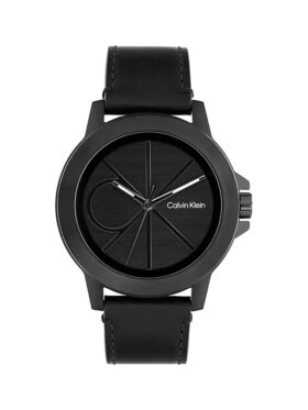 Orologio con quadrante Emblem e cinturino in pelle