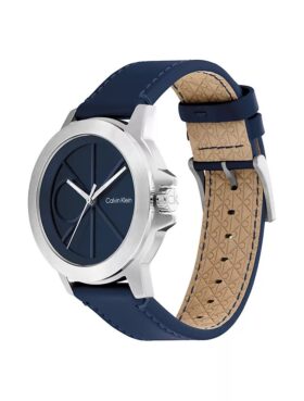 Orologio con quadrante Emblem e cinturino in pelle