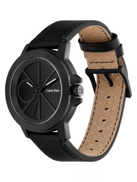 Orologio con quadrante Emblem e cinturino in pelle