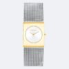Orologio con quadrante geometrico e bracciale a maglia Orologio con quadrante geometrico e bracciale a maglia