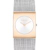Orologio con quadrante geometrico e bracciale a maglia Orologio con quadrante geometrico e bracciale a maglia