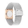 Orologio con quadrante geometrico e bracciale a maglia Orologio con quadrante geometrico e bracciale a maglia