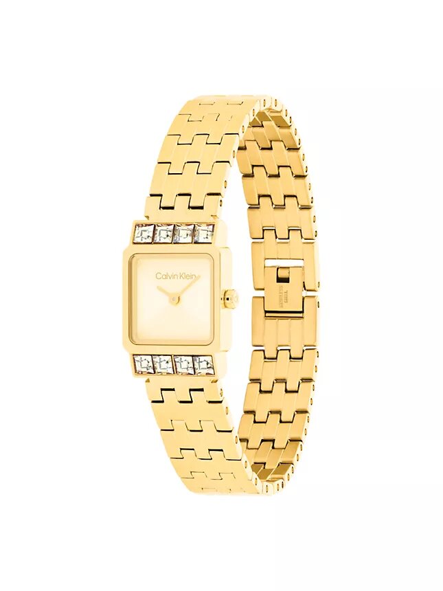 Orologio con quadrante quadrato e bracciale a maglie Orologio con quadrante quadrato e bracciale a maglie