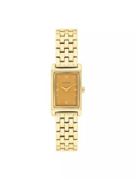 Orologio con quadrante rettangolare e bracciale a maglie