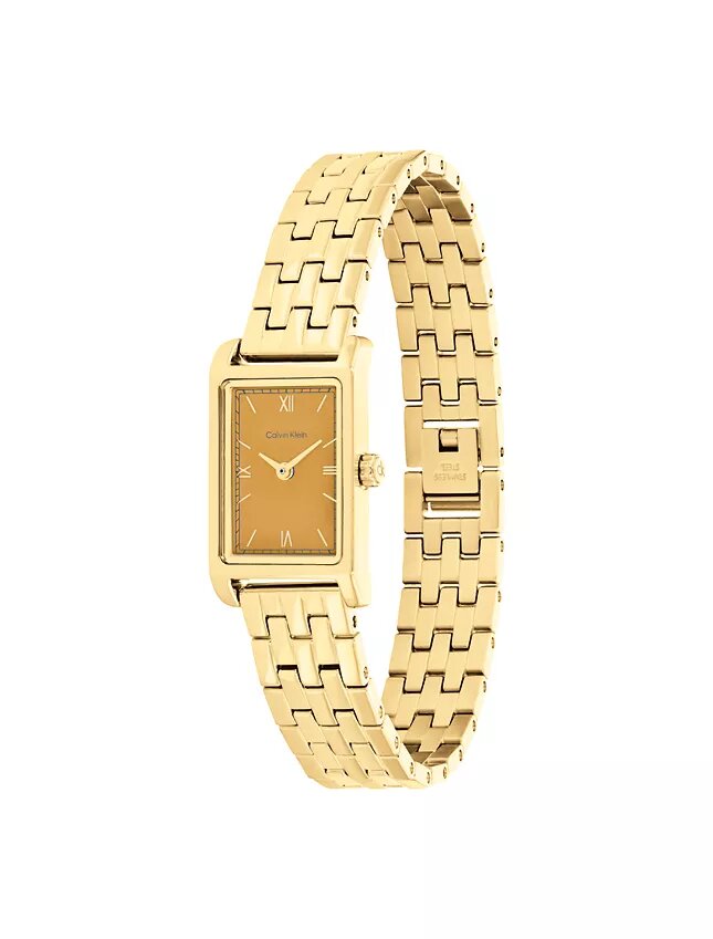 Orologio con quadrante rettangolare e bracciale a maglie Orologio con quadrante rettangolare e bracciale a maglie