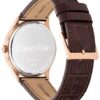 Orologio con quadrante spazzolato e cinturino in pelle Orologio con quadrante spazzolato e cinturino in pelle