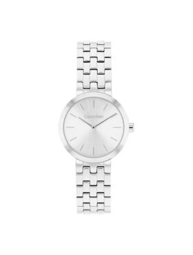 Orologio moderno con quadrante e bracciale a maglie