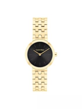 Orologio moderno con quadrante e bracciale a maglie