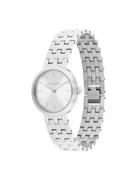 Orologio moderno con quadrante e bracciale a maglie