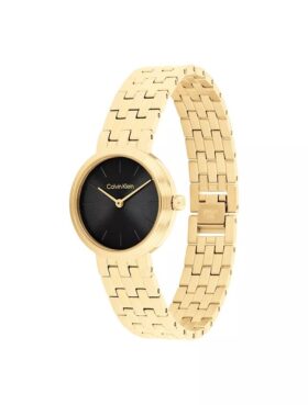 Orologio moderno con quadrante e bracciale a maglie