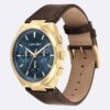 Orologio multifunzione con cinturino in pelle