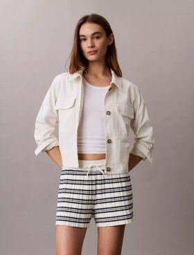 Pantaloncini a righe a costine