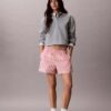 Pantaloncini a righe in popeline di cotone