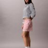 Pantaloncini a righe in popeline di cotone